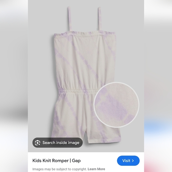 Bundle Of 3 GAP Kids Dresses & Purple Romper - Size M (7-9 Girls) Like New - Picture 6 of 7